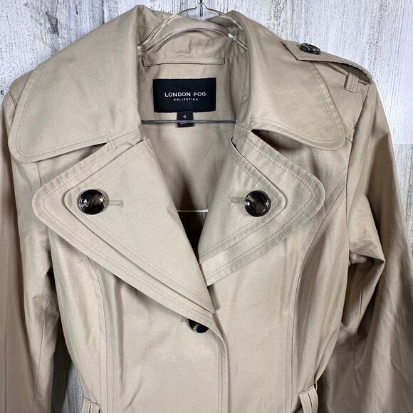 London Fog Collection Classic Tan Trench Coat – Women’s Small – MSRP $180 - Picture 3 of 7